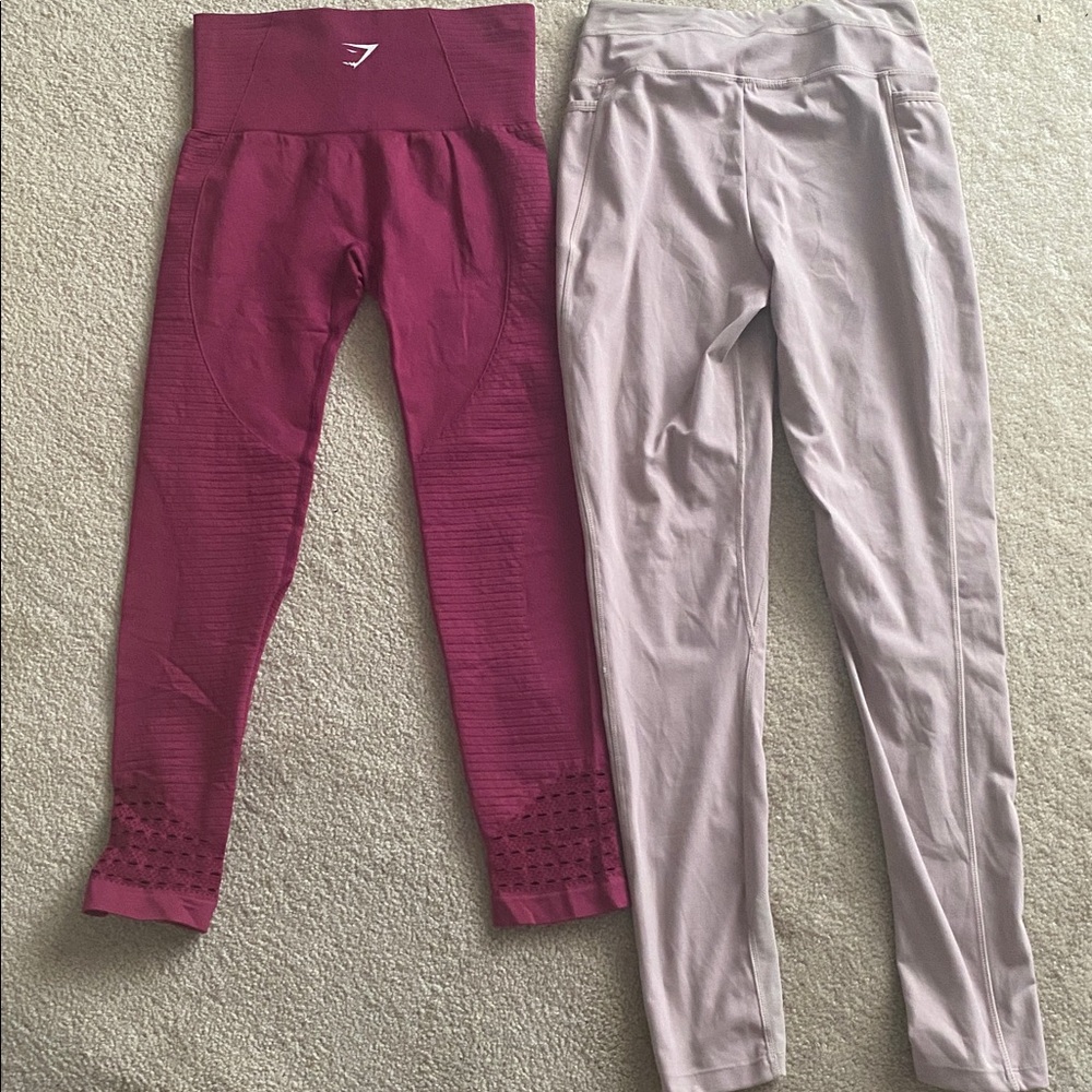 Gymshark 2 pair workout leggings. Mediums. - Picture 6 of 8